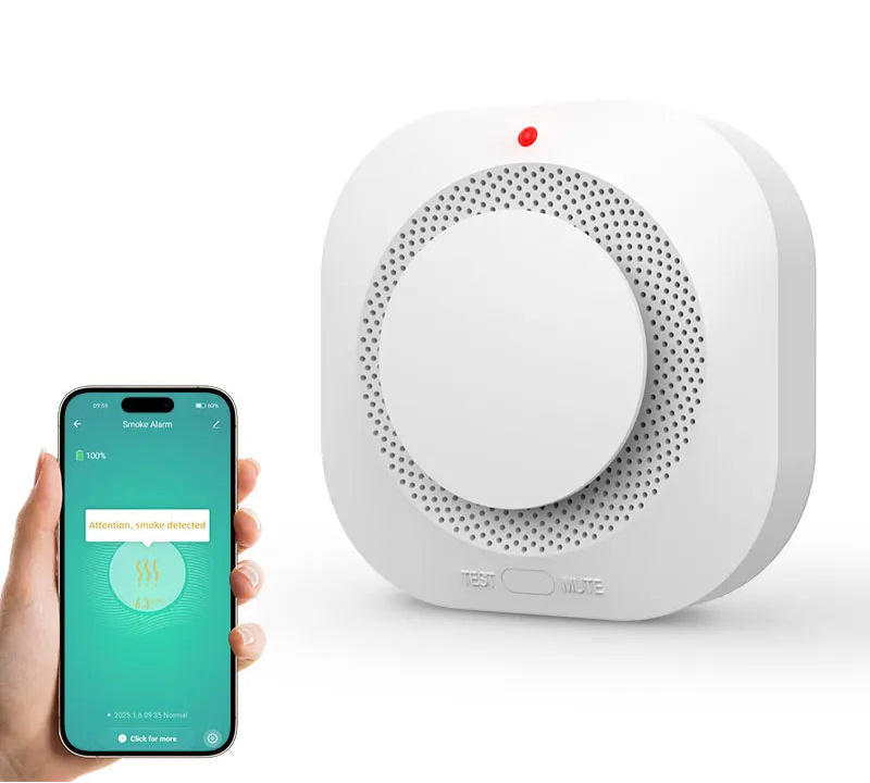 Detetor de Fumo TUYA – Wi-Fi, Sensor Inteligente com Alerta no Telemóvel Detetor de Fumo TUYA – Wi-Fi, Sensor Inteligente com Alerta no Telemóvel
